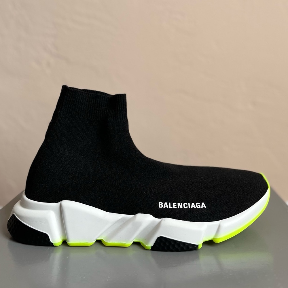 NWT Balenciaga Speed LT Sock Sneaker BLK/Neon （unisex)